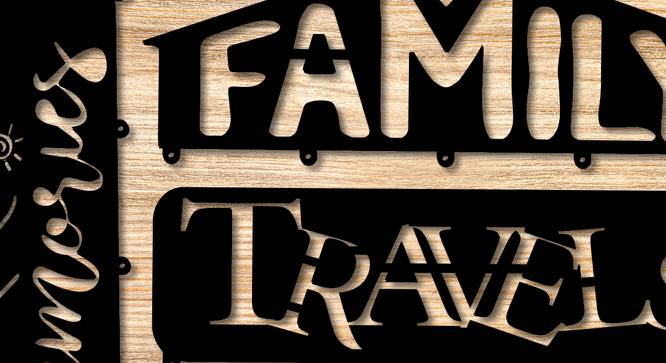 Travels Theme MDF Plaque with Photo Clip Holder for Wall Decor (Black) by Urban Ladder - Design 1 Side View - 766397