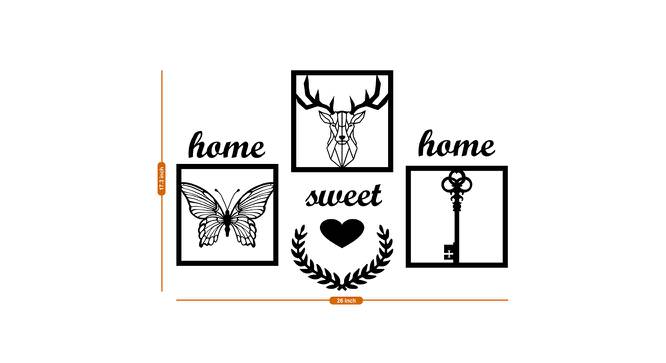 Home Sweet Home MDF Wall Plaque Ready to Hang Home Decor, Wall Decor, Wall Art,Decorative MDF Plaque for Home & Wall Decoration (Size - 17.3 X 26 Inches) (Black) by Urban Ladder - Design 1 Dimension - 766424