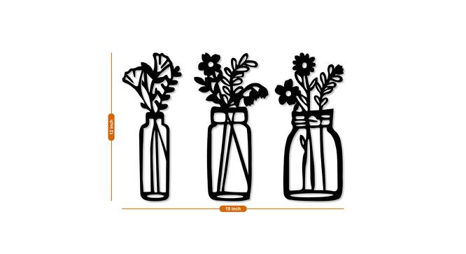 Mini Plants Design MDF Wall Plaque Ready to Hang Home Decor, Wall Decor, Wall Art,Decorative MDF Plaque for Home & Wall Decoration (Size - 12 x 18 Inches) (Black) by Urban Ladder - Design 1 Dimension - 766425