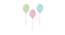 Set of 3 Balloon MDF Wall Plaques for Wall Decoration Good Vibes Only Plaque for Home Decor (Color - Green, Pink and Blue, Size - 10 x 6.8 Inchs) (Multicolor) by Urban Ladder - Front View Design 1 - 766456