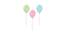 Set of 3 Balloon MDF Wall Plaques for Wall Decoration Live Love Laugh Plaque for Home Decor (Color - Green, Pink and Blue, Size - 10 x 6.8 Inchs) (Multicolor) by Urban Ladder - Front View Design 1 - 766457