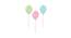 Set of 3 Balloon MDF Wall Plaques for Wall Decoration Live Love Laugh Plaque for Home Decor (Color - Green, Pink and Blue, Size - 10 x 6.8 Inchs) (Multicolor) by Urban Ladder - Front View Design 1 - 766457