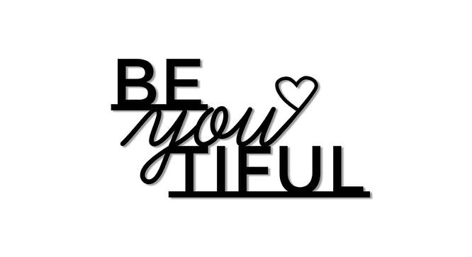 Be You Tiful Black MDF For Wall Decor (Black) by Urban Ladder - Front View Design 1 - 766463
