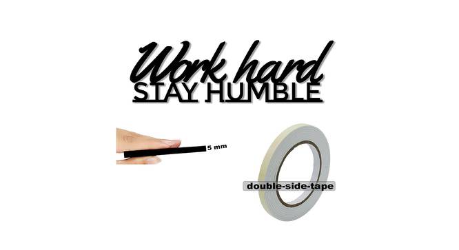 Work Hard Stay Humble Black MDF For Wall Decor (Black) by Urban Ladder - Design 1 Side View - 766475