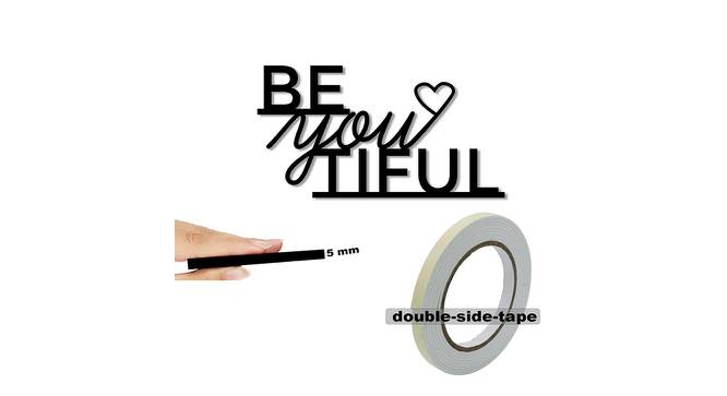 Be You Tiful Black MDF For Wall Decor (Black) by Urban Ladder - Design 1 Side View - 766477