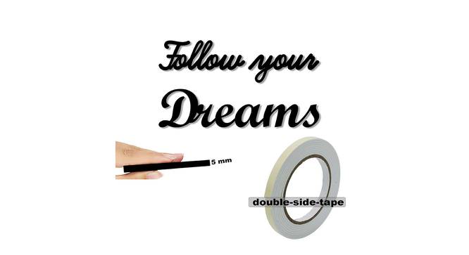 Follow Your Dreams Black MDF For Wall Decor (Black) by Urban Ladder - Design 1 Side View - 766479