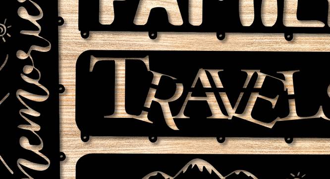 Adventure Theme MDF Plaque with Photo Clip Holder for Wall Decor (Black) by Urban Ladder - Design 1 Side View - 766480