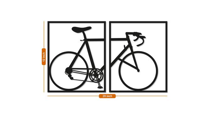 Cycle Design MDF Wall Plaque Ready to Hang Home Decor, Wall Decor, Wall Art,Decorative MDF Plaque for Home & Wall Decoration (Size - 12 X 20 Inches) (Black) by Urban Ladder - Design 1 Dimension - 766492