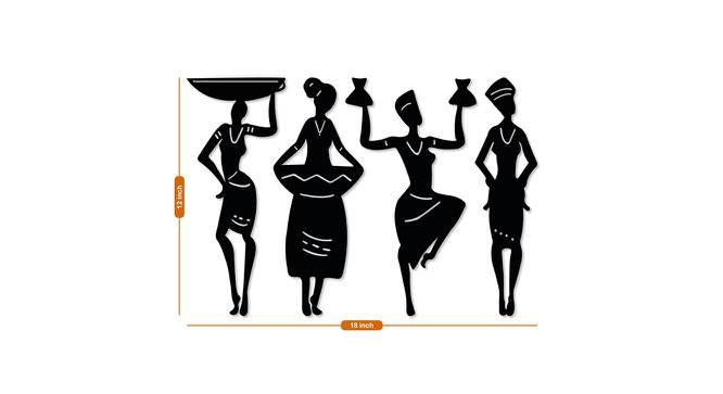 Dancing Lady MDF Wall Plaque Ready to Hang Home Decor, Wall Decor, Wall Art,Decorative MDF Plaque for Home & Wall Decoration (Size - 12 X 18 Inches) (Black) by Urban Ladder - Design 1 Dimension - 766496