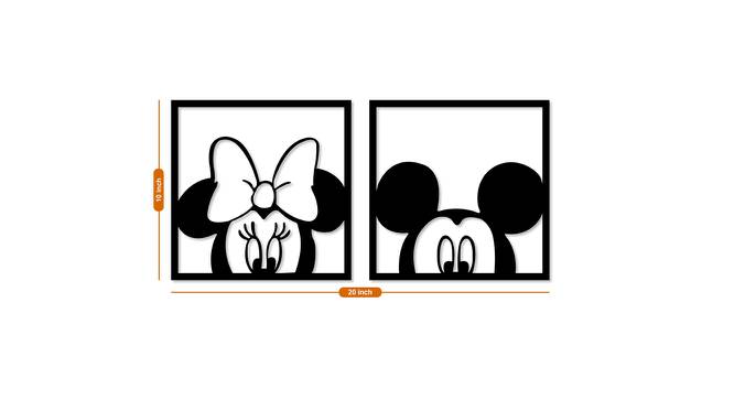 Micky Mouse MDF Wall Plaque Ready to Hang Home Decor, Wall Decor, Wall Art,Decorative MDF Plaque for Home & Wall Decoration (Size - 10 X 20 Inches) (Black) by Urban Ladder - Design 1 Dimension - 766499