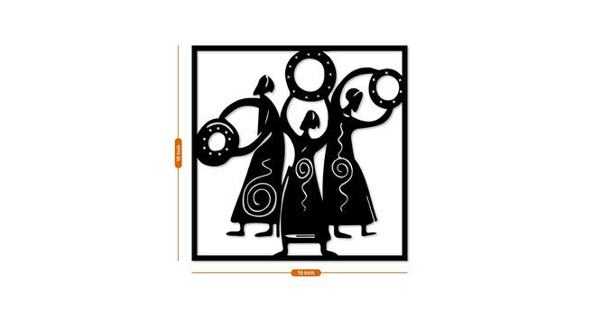 Folk Dance MDF Wall Plaque Color Ready to Hang Home Decor, Wall Decor, Wall Art,Decorative MDF Plaque for Home & Wall Decoration (Size - 10 X 10 Inches) (Black) by Urban Ladder - Design 1 Dimension - 766500