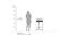Rocklin Bar Chair (Glossy Finish) by Urban Ladder - Design 1 Dimension - 768070