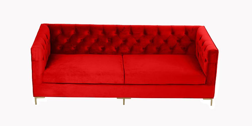 Seabrook Fabric Sofa (Red) by Urban Ladder - - 