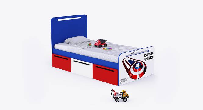 Simply Perfect   Captain America Bed with Drawer Storage (Blue) by Urban Ladder - Front View Design 1 - 768283
