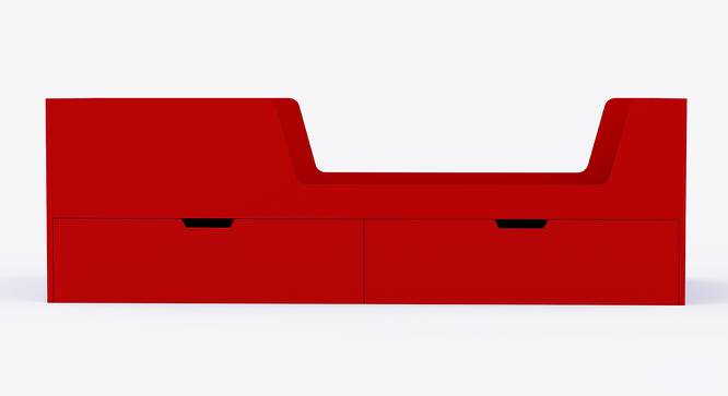 Dreampod Ironman Bed with Drawer  Storage (Red) by Urban Ladder - Ground View Design 1 - 768443