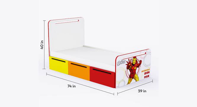 Simply Perfect Ironman Bed with Drawer Storage (White) by Urban Ladder - Design 1 Dimension - 768469