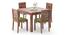 Brighton Square - Oribi 4 Seater Dining Table Set (Teak Finish, Avocado Green) by Urban Ladder - Zoomed Image - 