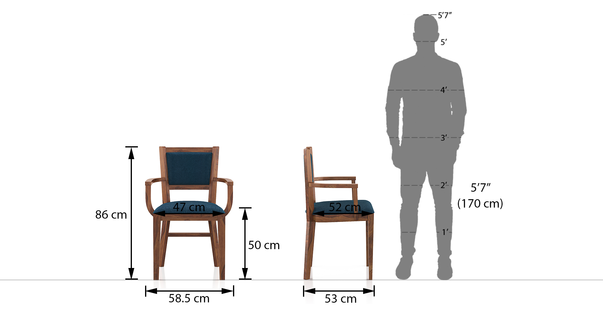 Aurelio study chair delf blue 6