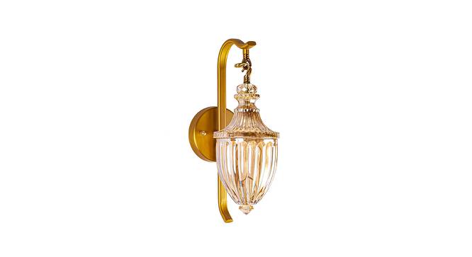 Brandyn Wall Lamp (Brass & Amber) by Urban Ladder - Front View Design 1 - 769035