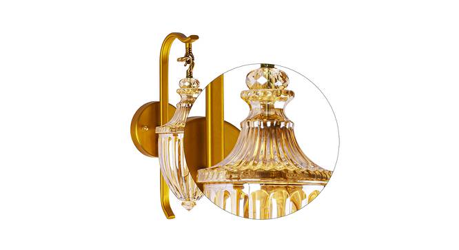 Brandyn Wall Lamp (Brass & Amber) by Urban Ladder - Design 1 Side View - 769051