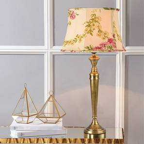 Table Lamps In Gurgaon Design Philip Table Lamp (Brass, Cotton Shade Material, Printed Shade Colour)