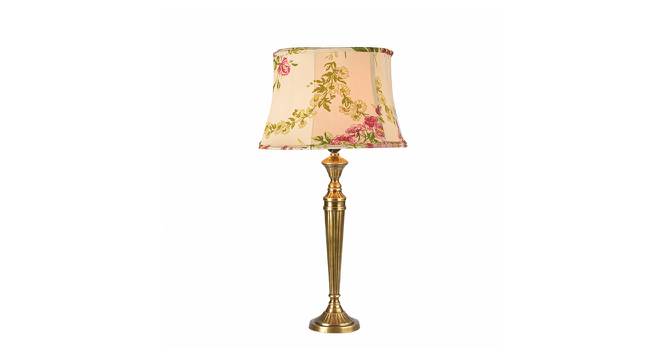 Philip Table Lamp (Brass, Cotton Shade Material, Printed Shade Colour) by Urban Ladder - Front View Design 1 - 769109