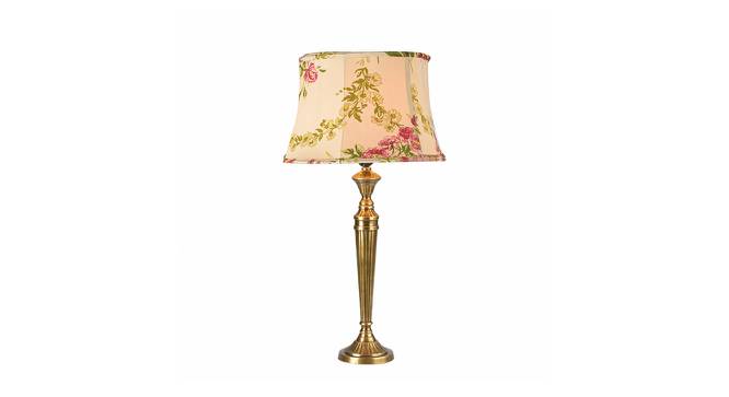 Philip Table Lamp (Brass, Cotton Shade Material, Printed Shade Colour) by Urban Ladder - Front View Design 1 - 769109