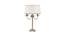 Ralph Table Lamp (Brass, White Shade Colour, Cotton Shade Material) by Urban Ladder - Front View Design 1 - 769110