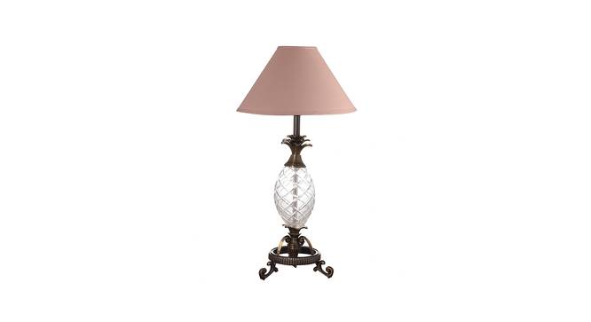 Scott Table Lamp (Antique Brass, Cotton Shade Material, Beige Shade Colour) by Urban Ladder - Front View Design 1 - 769112