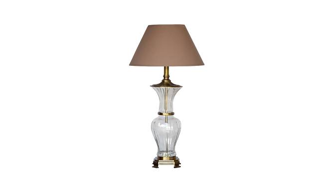 Doane Table Lamp (Antique Brass, Cotton Shade Material, Beige Shade Colour) by Urban Ladder - Front View Design 1 - 769116