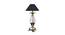 Kimm Table Lamp (Antique Brass, Black Shade Colour, Cotton Shade Material) by Urban Ladder - Front View Design 1 - 769119