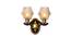 Grahame Wall Lamp (Antique Brass & Brown) by Urban Ladder - Front View Design 1 - 769125