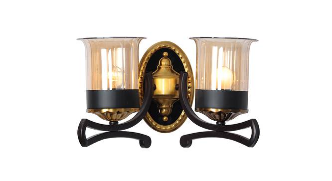 Tresor Wall Lamp (Antique Brass & Brown) by Urban Ladder - Front View Design 1 - 769130