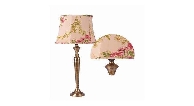 Philip Table Lamp (Brass, Cotton Shade Material, Printed Shade Colour) by Urban Ladder - Design 1 Side View - 769133