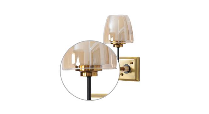 Shadow Wall Lamp (Antique Brass & Brown) by Urban Ladder - Design 1 Side View - 769146