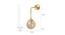 Rhea Wall Lamp (Brass) by Urban Ladder - Design 1 Dimension - 769157