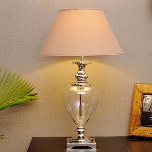 Table Lamps In Gurgaon Design Sheila Table Lamp (Nickel, Cotton Shade Material, Beige Shade Colour)