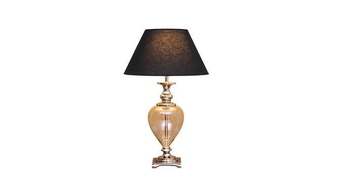 Sheila Table Lamp (Nickel, Black Shade Colour, Cotton Shade Material) by Urban Ladder - Front View Design 1 - 769210