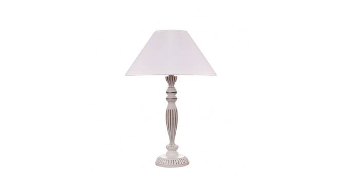 Kurt Table Lamp (White, White Shade Colour, Cotton Shade Material) by Urban Ladder - Front View Design 1 - 769232