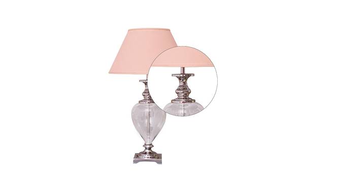 Sheila Table Lamp (Nickel, Cotton Shade Material, Beige Shade Colour) by Urban Ladder - Design 1 Side View - 769241