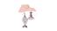 Sheila Table Lamp (Nickel, Cotton Shade Material, Beige Shade Colour) by Urban Ladder - Design 1 Side View - 769241