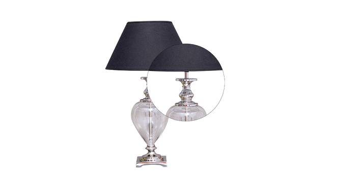 Sheila Table Lamp (Nickel, Black Shade Colour, Cotton Shade Material) by Urban Ladder - Design 1 Side View - 769243