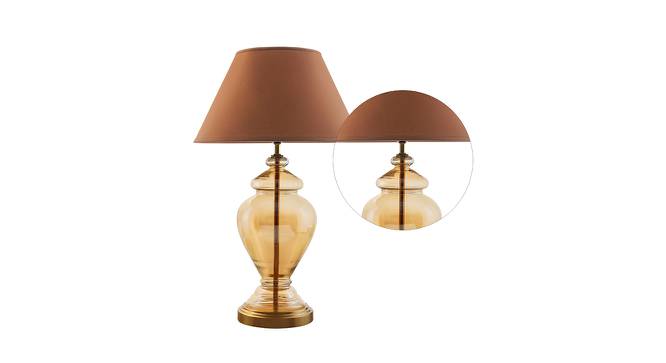 Cedric Gold & Amber Glass Table Lamp (Gold & Amber) by Urban Ladder - Design 1 Side View - 769250