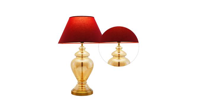 Colter Gold & Amber Glass Table Lamp (Gold & Amber) by Urban Ladder - Design 1 Side View - 769254