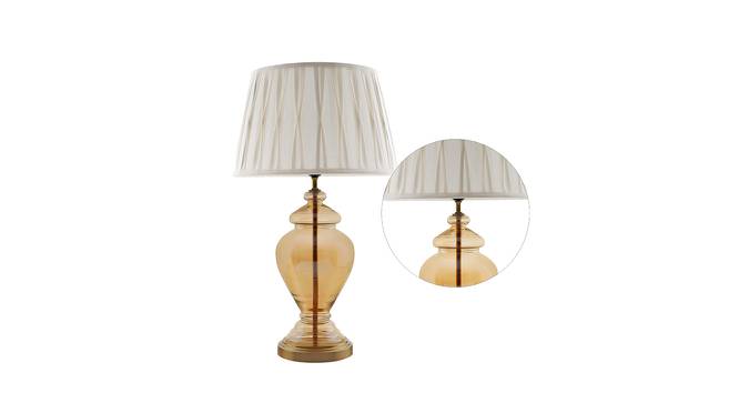 Hailee Gold & Amber Glass Table Lamp (Gold & Amber) by Urban Ladder - Design 1 Side View - 769256