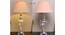 Sheila Table Lamp (Nickel, Cotton Shade Material, Beige Shade Colour) by Urban Ladder - Rear View Design 1 - 769282