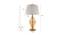 Hailee Gold & Amber Glass Table Lamp (Gold & Amber) by Urban Ladder - Design 1 Dimension - 769314