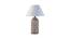 Weston Table Lamp (White Shade Colour, Cotton Shade Material, White Distress) by Urban Ladder - Front View Design 1 - 769334