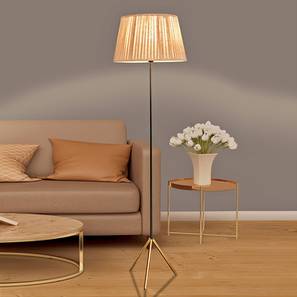 Floor Lamps Design Beatrice Floor Lamp (Cotton Shade Material, Beige Shade Colour, Black & Copper)