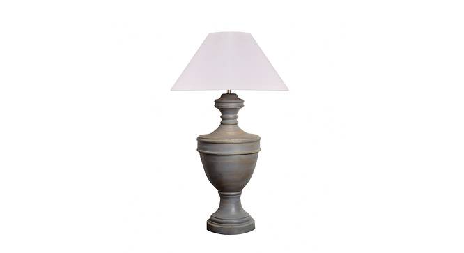 Kingsley Table Lamp (Grey, White Shade Colour, Cotton Shade Material) by Urban Ladder - Front View Design 1 - 769349